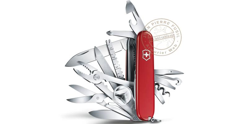 Couteau VICTORINOX Swisschamp 21p Multi Fonctions Finition Rouge