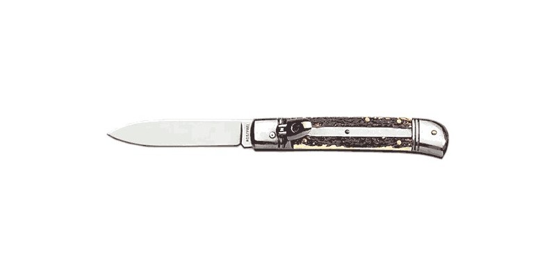 LINDER flick knife - Stag - Swivel button
