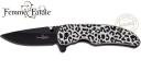 Femme Fatale - Couteau léopard noir et argent
