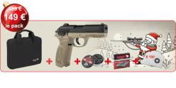 Pack Pistolet à plombs 4,5 mm CO2 GAMO PT-85 Désert (3,90 joules)