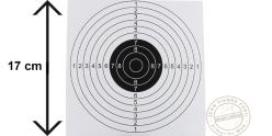 Set of 100 white paper targets Elite Airgun - 17 x 17 cm