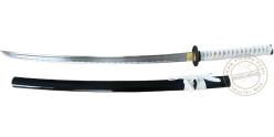 FUDOSHIN - Black and white forged Katana (K120)