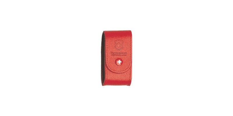 VICTORINOX leather sheath - Large size - Red