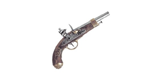 Inert replica of Napoléon Gribeauval pistol 1806