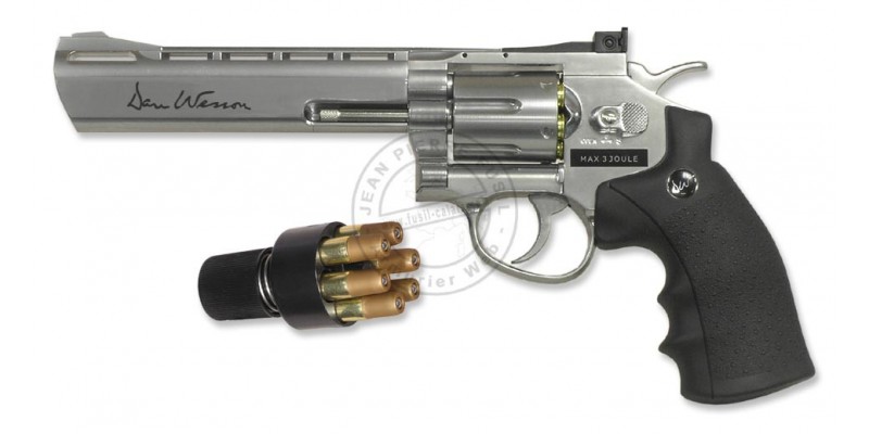 Revolver 4,5 mm CO2 ASG Dan Wesson 6'' - Nickelé (3 joules)