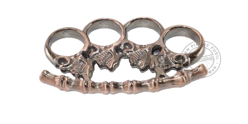 4 single file skulls knuckle duster - JP Fusil