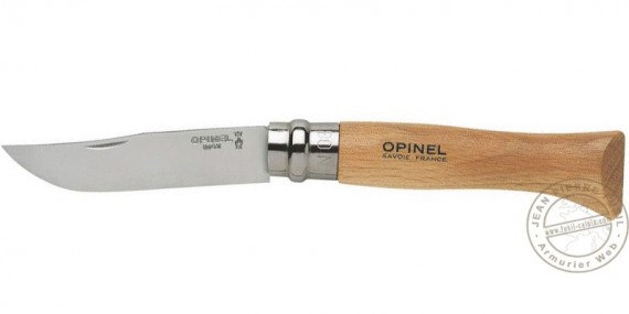 OPINEL N°8 knife - Stainless steel - Beech handle