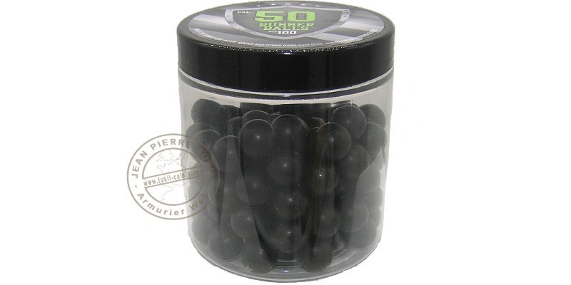 Box of 100 rubber balls caliber .50