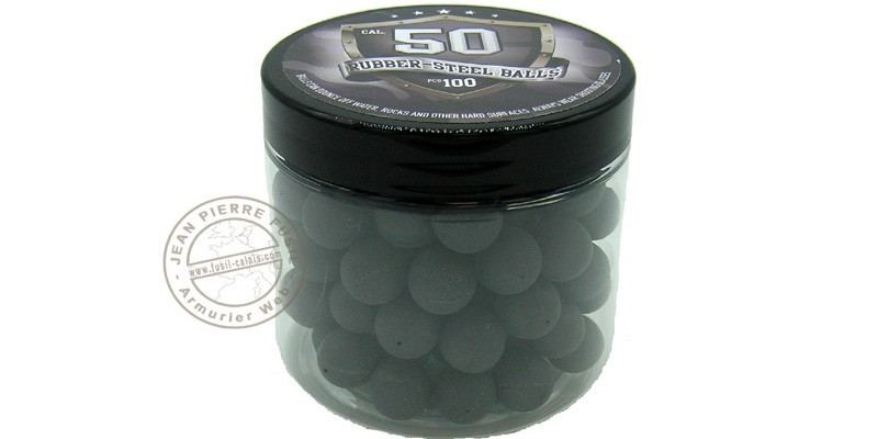 Box of 100 rubber balls caliber .50