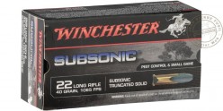 Munitions 22 Lr - WINCHESTER Subsonic SP - 2 x 50