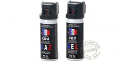 Lot de 2 bombes de défense 50ml Gaz CS + 50 ml Gel CS - PROMOTION